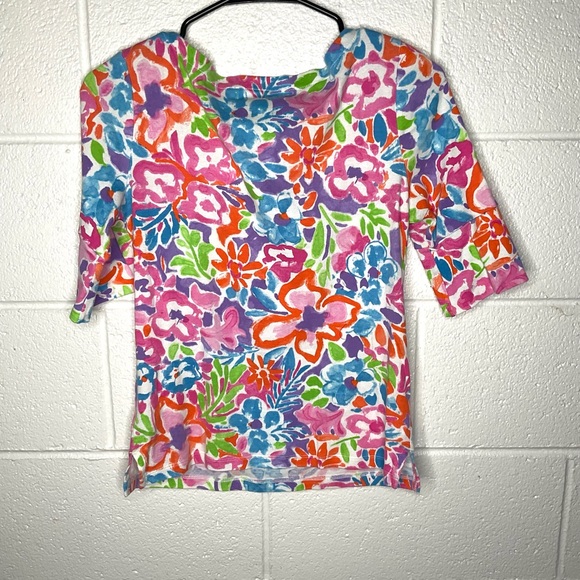 < Vibrant Ralph Lauren Floral Top - Multicolor > - Picture 5 of 5